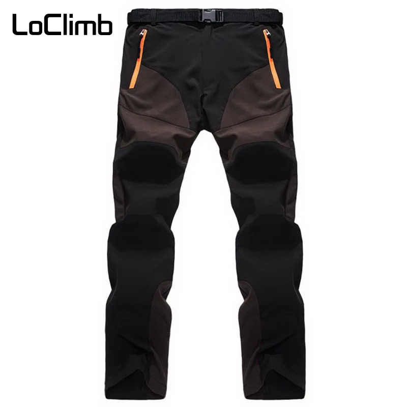 LoClimb de verano de los hombres Ultra-delgada transpirable senderismo Camping pantalones hombres deporte al aire libre pantalones de secado rápido para el senderismo escalada AM109