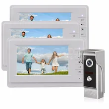 DIYSECUR 7 inch TFT Color LCD Display Video Door Phone Video Intercom Doorbell 700TVLine HD IR Night Vision Camera 1V3