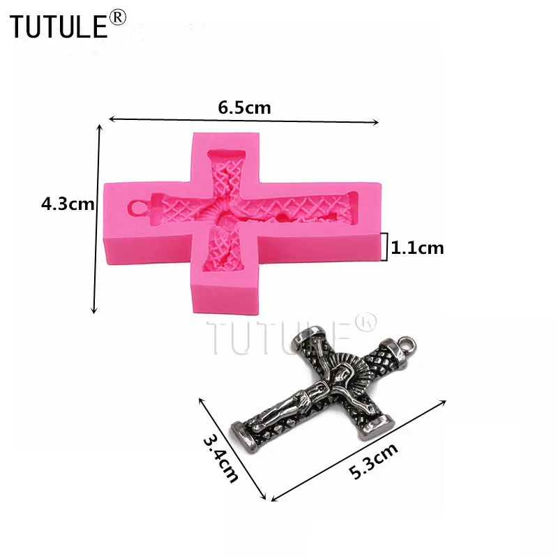 Иисус Христос на кресте распятие Гибкая пищевая безопасная форма-смола, конфеты, Топпер для кексов, распятие форма Иисус на кресте силиконовая форма