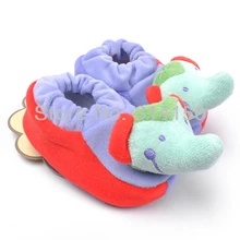 ; Рождественские Зимние сапоги; одежда для малышей; Теплая обувь на мягкой подошве для мальчиков и девочек; детские ботинки-тапочки с животными; 1 пара