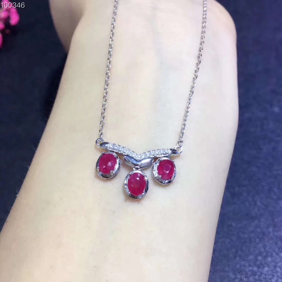  Collier pendentif en forme de goutte ronde rouge rubis naturel collier pendentif en pierres précieu