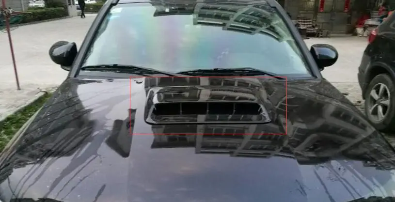 

White/ black Universal Car Decorative Air Flow Intake Hood Scoop Vent Bonnet Cover Big style!