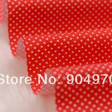 Красота красный квилтинга Постельные принадлежности Пэчворк в горошек Детские Ткань хлопкового текстиля Дети хлопок Ткань метр