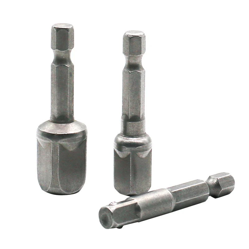 Socket Adapter Chrome Vanadium Steel Hex Shank to 1/4" 3/8" 1/2" Extension Drill Bits Driver Electrical Drilling Heads