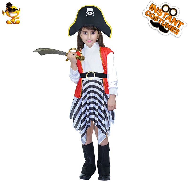 

DSPLAY Original Cosplay Pirate Girl Dress Up Costume Kids Fantasia Pirate Fancy Dress Costume For Christmas New Year
