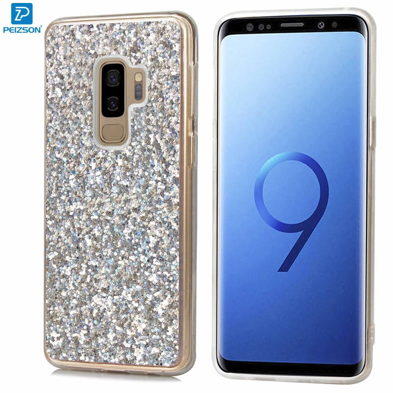Для samsung Galaxy S9 плюс Чехол очень прозрачный блеск Мягкие TPU силиконовый чехол для