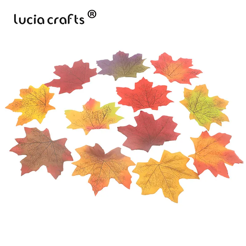 

50pcs 7cm Artificial Silk Maple Leaves For Home Wedding Party Decoration Scrapbooking Craft Fall Fake Flower Leaf A0807