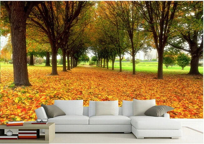 Papel Pintado Fotográfico De Tejido No Tejido Runa Art - Motivo Vivero Forestal Y Animales, Colores Marrón, Naranja Y Verde, Fabricado En Alemania