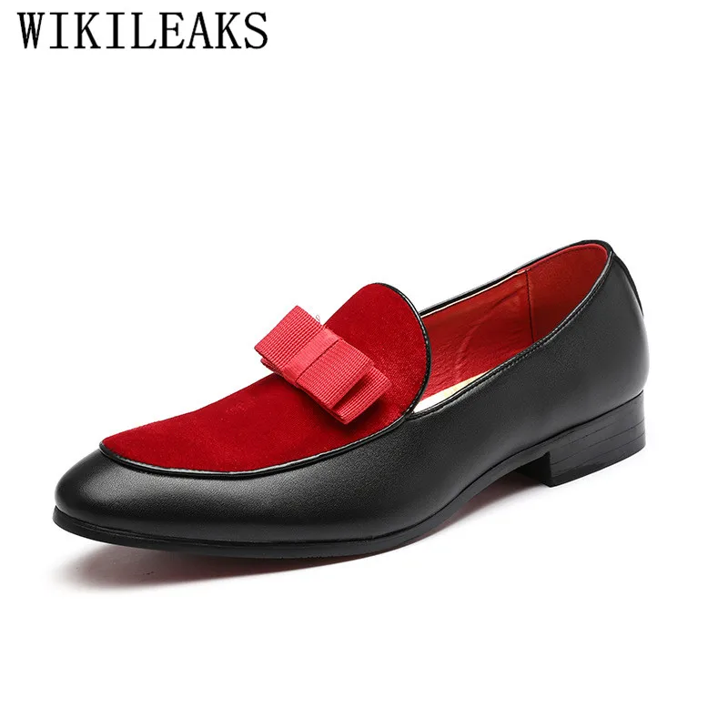 

Luxury Brand Butterfly Knot Men Shoes Italian Casual Shoes Male Suede Oxford Shoes For Men Leather Formal Wedding Dress Shoes