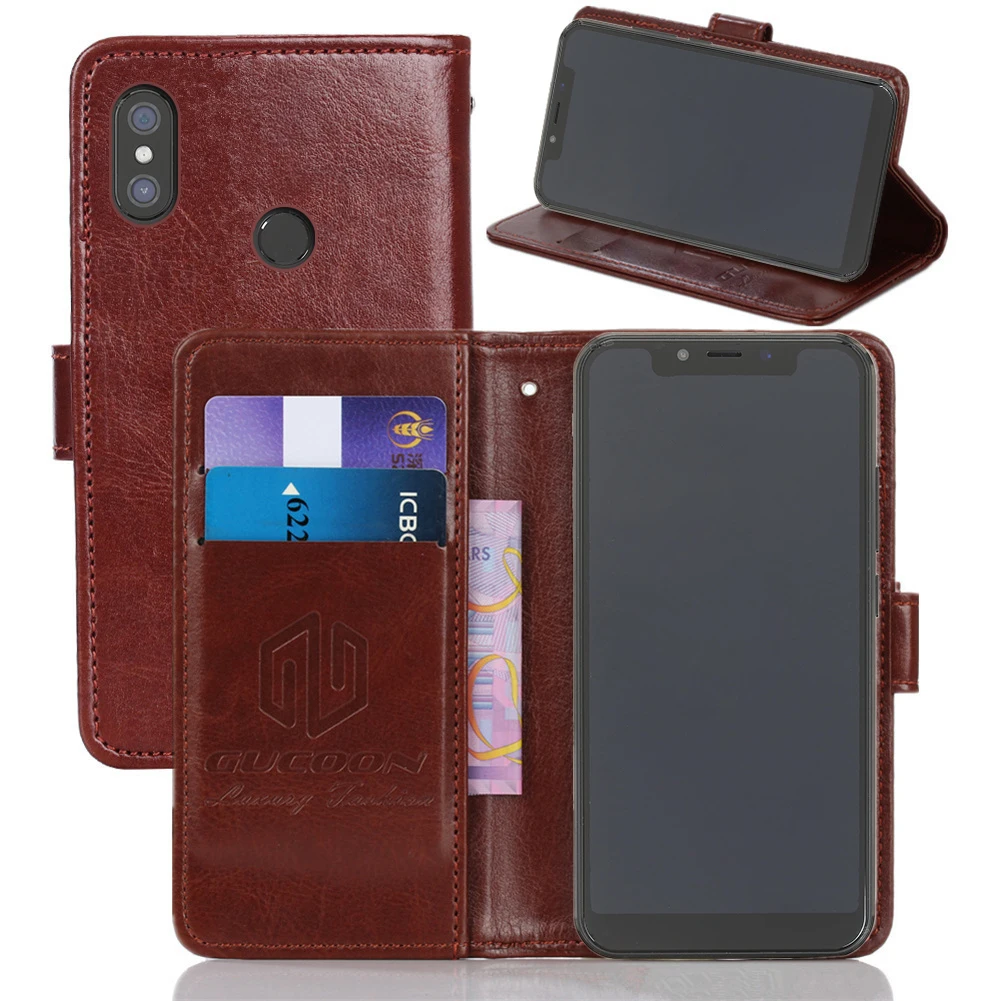 Классический чехол-бумажник GUCOON для DEXP AS260 B355 BS155 G253 GS150, винтажный Чехол-книжка из искусственной кожи, Модный чехол для телефона