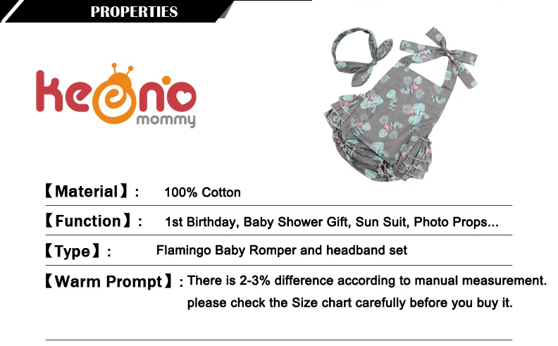Cute Cartoon Baby Girls Summer Romper Ruffles Sleeveless Flamingo Print Skirted Jumpsuit Headband Sunsuit Infant Clothes (7)