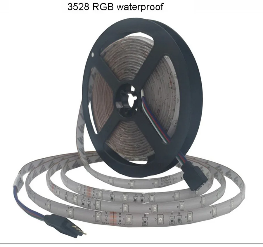 SMD3528 RGB Светодиодные ленты Водонепроницаемые Водонепроницаемый 10/15/20 м LED Клейкие ленты диода лента с 24key ИК контроллер + DC 12 В адаптер питания