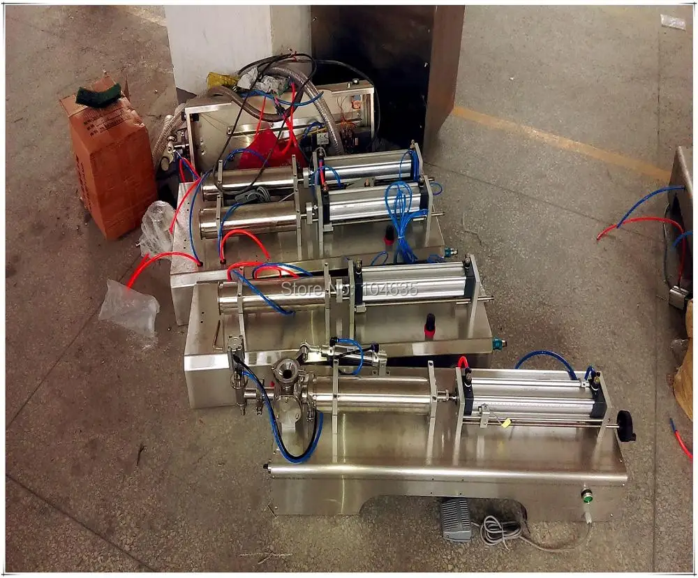 Одиночная головка 100-1000 мл шампунь лосьон крем медовый сок соус Джем гель наполнитель паста машина для наполнения, Пневматический поршневой наполнитель