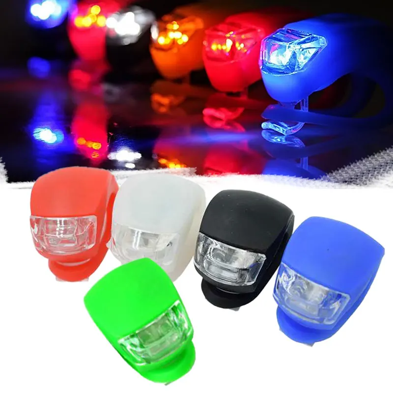 

2019 1 × Bicycle Headlights Led Silicone Mountain Bike Bicycle Front Rear Lights Set Push Cycle Light Clip Bicycle Accessories