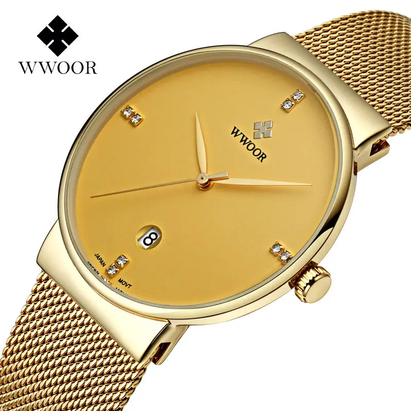 

Men Watches Luxury Brand Men Quartz Ultra Thin Date Clock Male Waterproof Steel Strap Gold Casual Wrist Watch relogio masculino