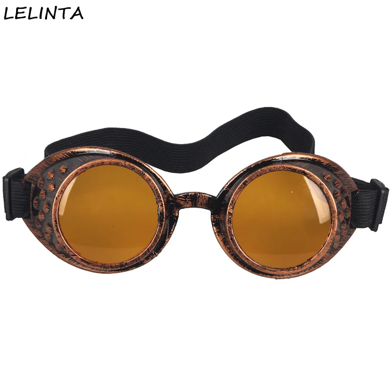 LELINTA новинка 8 цветов линзы унисекс готические винтажные сварочные очки Косплей-очки Красный Готический стиль стимпанк очки