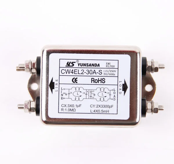 

Power Filter CW4EL2-30A/6A/10A/20A/3A-S Double Pole Filter Connector