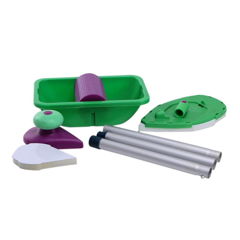 9pcs/Set Multifunction Paint Roller Tray Sponge Pads Handles Tubes Kits