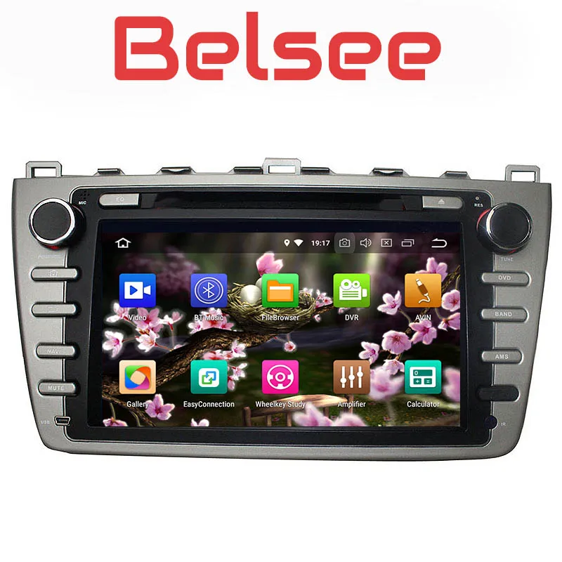 Top Belsee for Mazda 6 2008 2009 2010 2011 2012 Android 8.0 Car Radio Head Unit GPS Navigation Stereo Auto Multimedia Player 8 Core 4