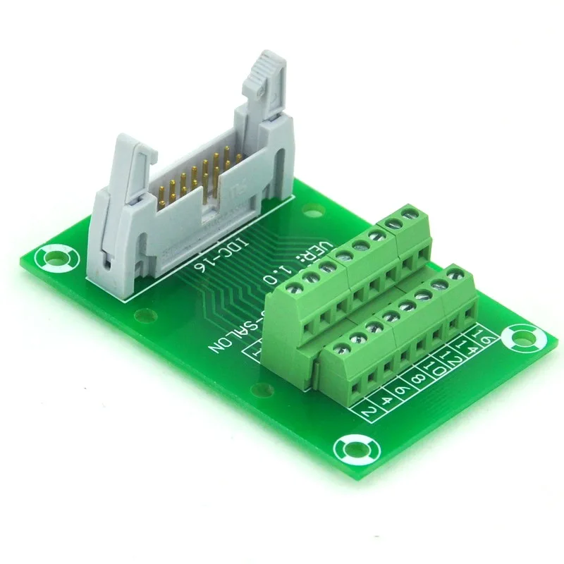 

IDC16 2x8 Pins 0.1" Male Header Breakout Board, Terminal Block, Connector.
