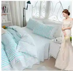 100% хлопок корейское постельное белье наборы принцесса кружева лоскутное покрывало king-size queen Размер 4 шт полосы постельное белье льняное