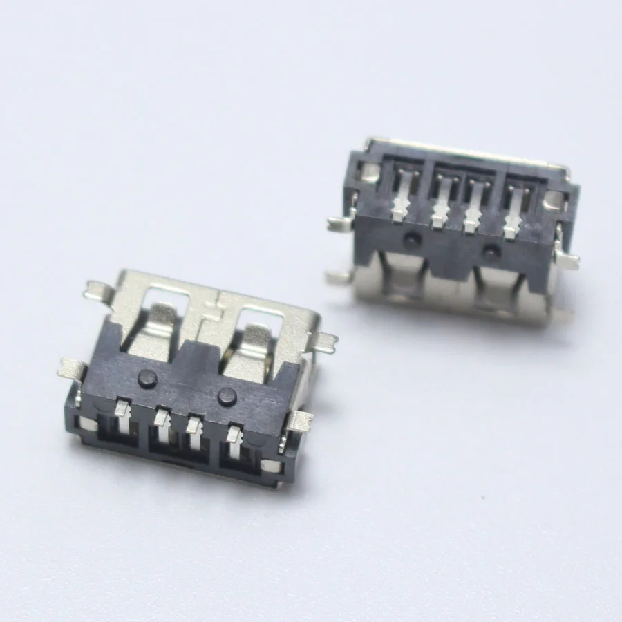 4 шт. SMD USB тип A гнездовой разъем контактный AF 10 0 для монтажа печатной платы черный