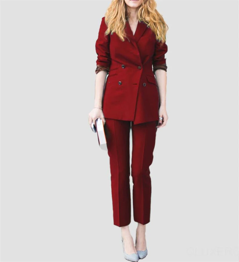 burgundy pantsuit wedding