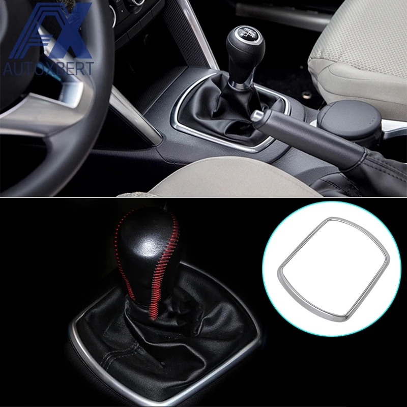 

AX Car Styling Chrome Inner Center Shift Gear Panel Cover Mt Manual m/t Knob Trim Bezel Frame For Mazda Cx-5 Cx5 2012 2013 2014