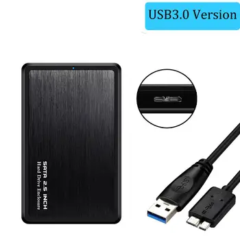 

2.5" SSD USB 3.0 Mobile Hard Disk Box Brushed Aluminum External HDD Case Support Unlimited Capacity HDD / SDD UASP Enclosure