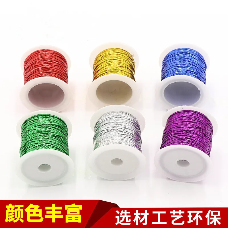 

23 meters per roll DIY gold and silver hollow ribbon label card string rope and used for packing decoration in different colors