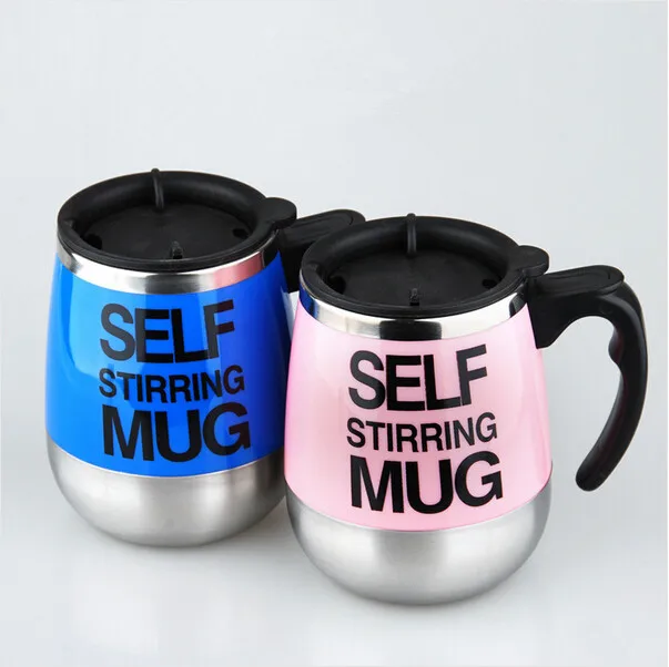 New!! 1 Piece Stainless Steel Bluw Coffee Mixing Cup,Lazy Self Stirring