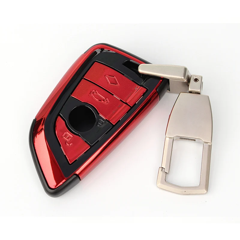 

Car Styling ABS Remote Smart Car Keychain Protect Shell Covers Key Cover Ring For Bmw 2 5 7 Series x1 x3 x5 x6 Accessories