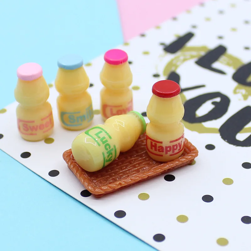 MILK SET Dollhouse Miniature Food Drinks 1:12 Scale