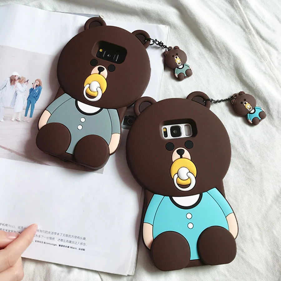 

For samsung galaxy s8 s8 plus s9 s9 plus case 3d cartoon Nipple bear soft silicone phone bag back cover Ritozcase