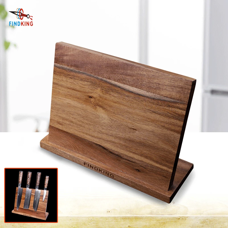 

Findking Acacia Wood Magnetic Knife Holder knife block knife stand Storage Organizer for knives set