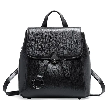 

1070 New Fashion Female Adies Shoulder Bag Anti-theft Soft Cowhide Leather Bag Women Large Capacity Lady Backpack