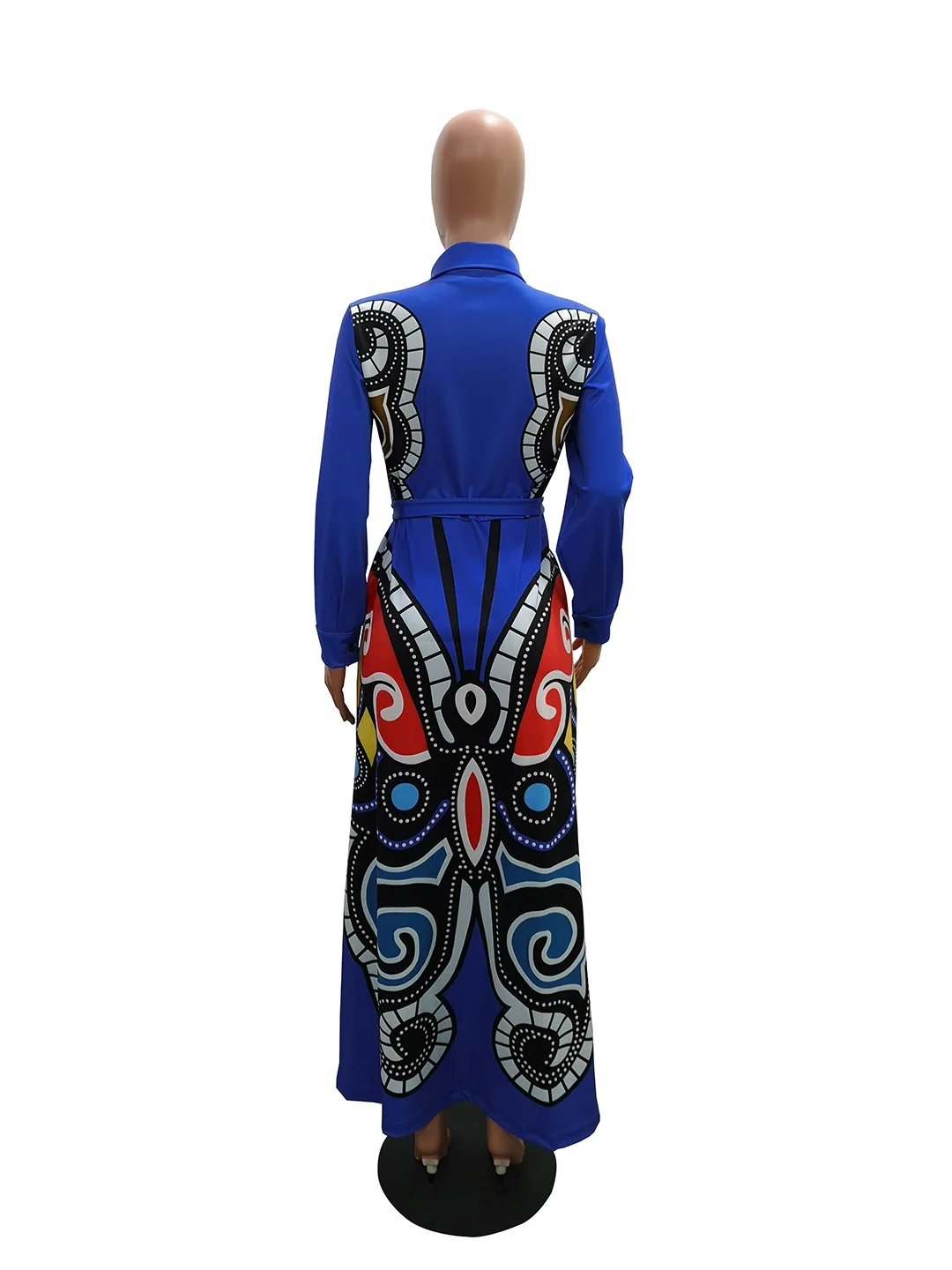 2019 новая осенне-зимняя Африканская Этническая Анкара рубашка макси платья для женщин с длинными рукавами свадебное платье традиционная