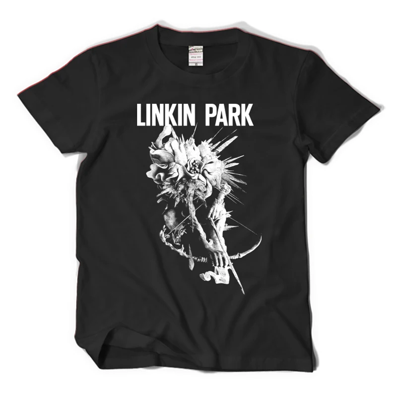 

2017 Latest Fashion Linkin Park T shirt Men Rock NRoll Style Casual Fit Tee Shirt Homme Cotton Printed The Hunt Party