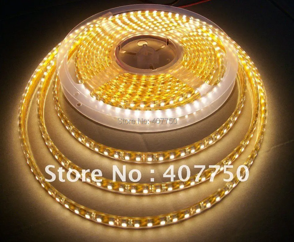 СИД smd 3528 60led на метр 4,8 Вт Одноцветный водонепроницаемый ip65 Светодиодная лента 5 м/лот используется для освещения