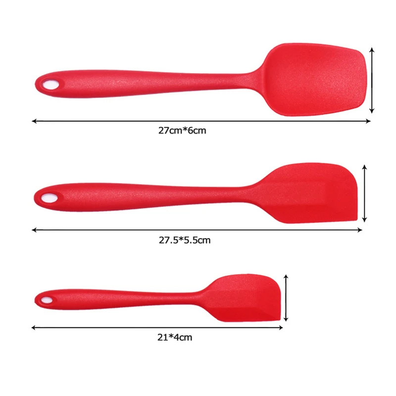 3Pcs Silicone Spatula Set Cooking Utensils Kitchen Spatula Mixing Spoon Turner Cake Scraper Mixer Baking Pastry Tools Bakeware (3)