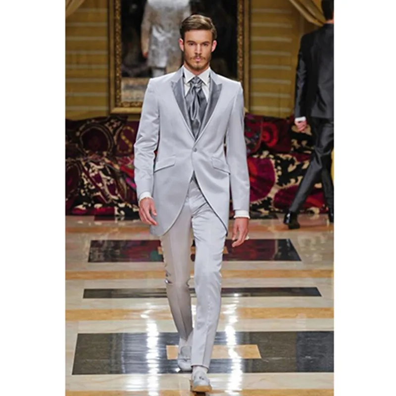 font b men b font prom font b suits b font light gray for wedding