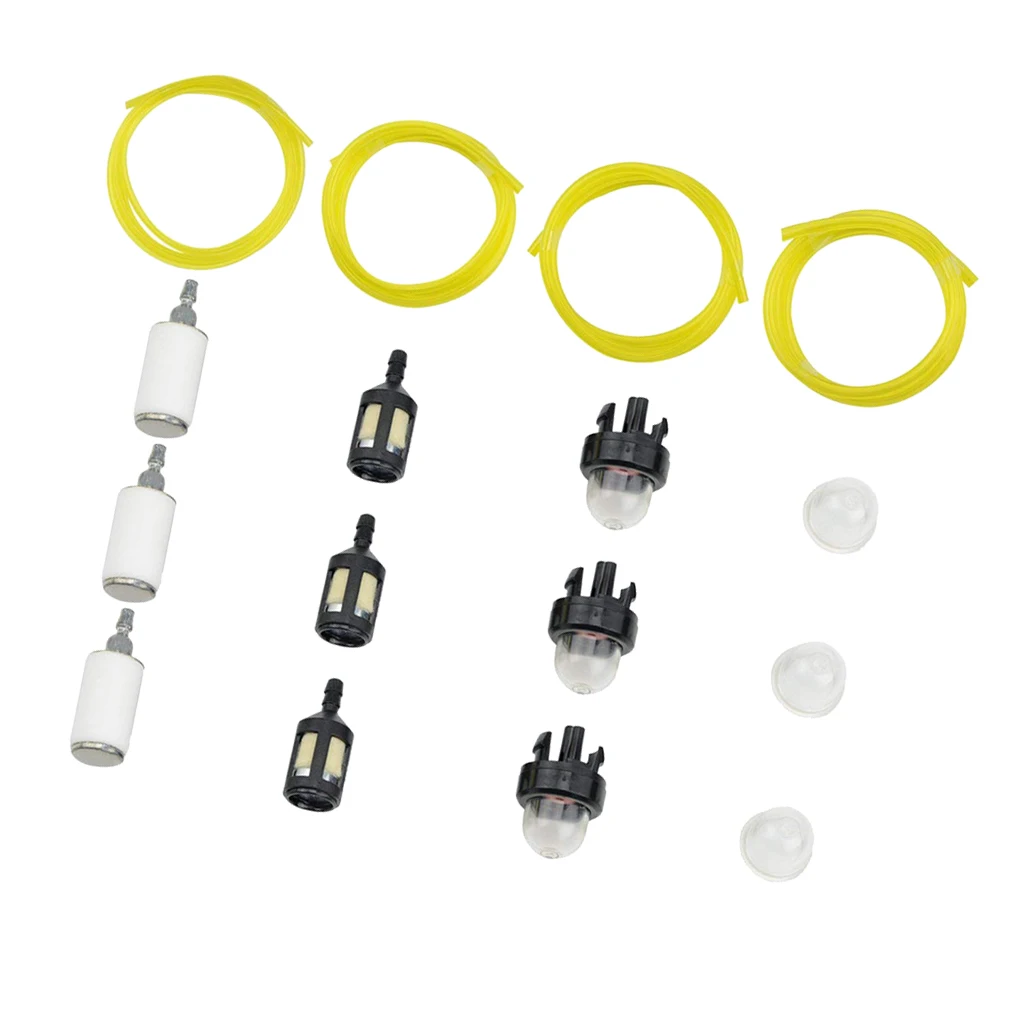 PACK of Fuel Line Hose & Fuel Filter & Primer Bulb Kit for Stihl Poulan String Trimmer Chainsaw