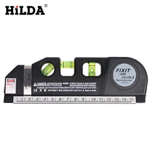 HILDA Laser Level Horizon Vertical Measure 8FT Aligner Standard Metric Rulers Level Laser Tool Multipurpose Measure