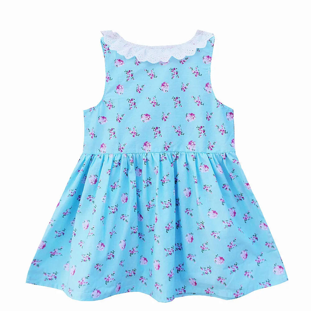 Платье для малышей в Корейском стиле новые летние модные детские платья для девочек хлопковая детская одежда детское платье в цветочек