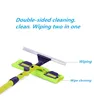 Glass Cleaning Tool Double-sided Telescopic Rod Window Cleaner Squeegee Wiper Long Handle Rotating Head Brush Silicone Scrubbe ► Photo 2/6