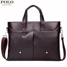 Vicuna polo berühmte marke einfache herren leder aktentasche tasche feste große geschäftsmann tasche laptop handtasche pasta executiva masculino