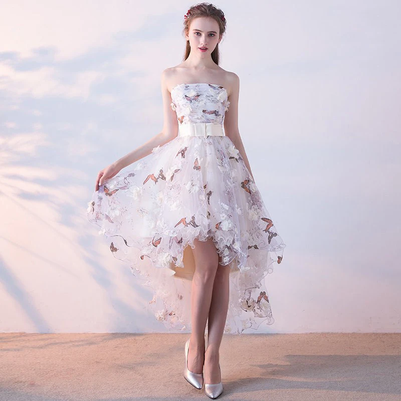 

Evening Dress 2019 Fairy Short floral printing chiffon Party Gown Formal Dress Custom Homecoming Dresses Robe De Soiree