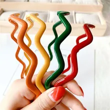 Girls Candy Colors Wavy Plastic Hairbands Sweet Thin Geometric Headbands Simple Hair Hold Hair Accessories комод универсальный hold четырехсекционный англия plastic republic