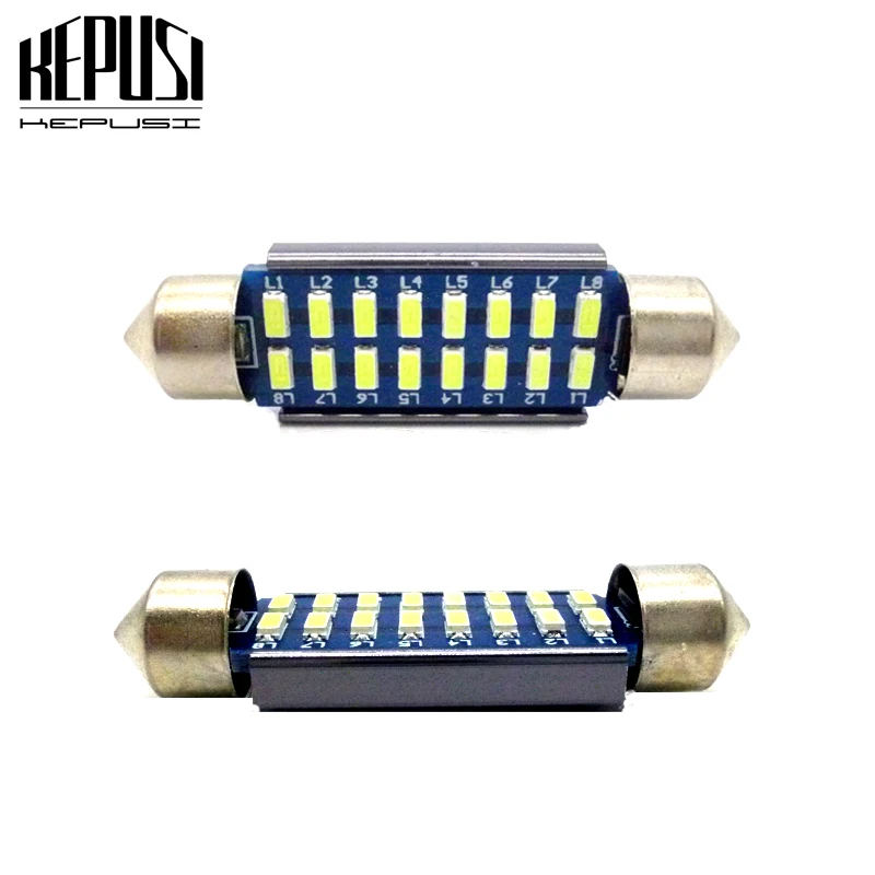 2 шт. Canbus Светодиодная гирлянда 28 мм 31 мм 36 мм 39 мм 42 мм SV8, 5 C10W C5W Led 3014 SMD 12 В лампа светильник автомобиля купольная лампа номерного знака светильник