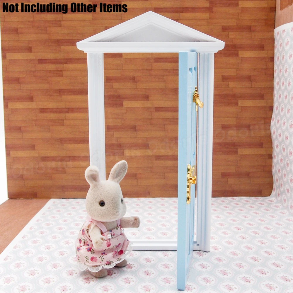 Odoria 1:12 миниатюрная голубая фея дверь с дверным замком и ключом кукольный домик аксессуары для мебели